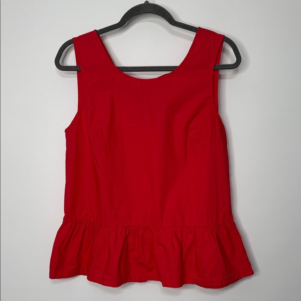 J. Crew Bow-back peplum tank top Size Small - Picture 2 of 6